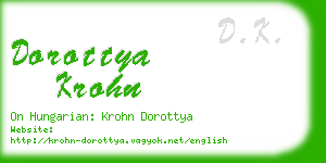 dorottya krohn business card